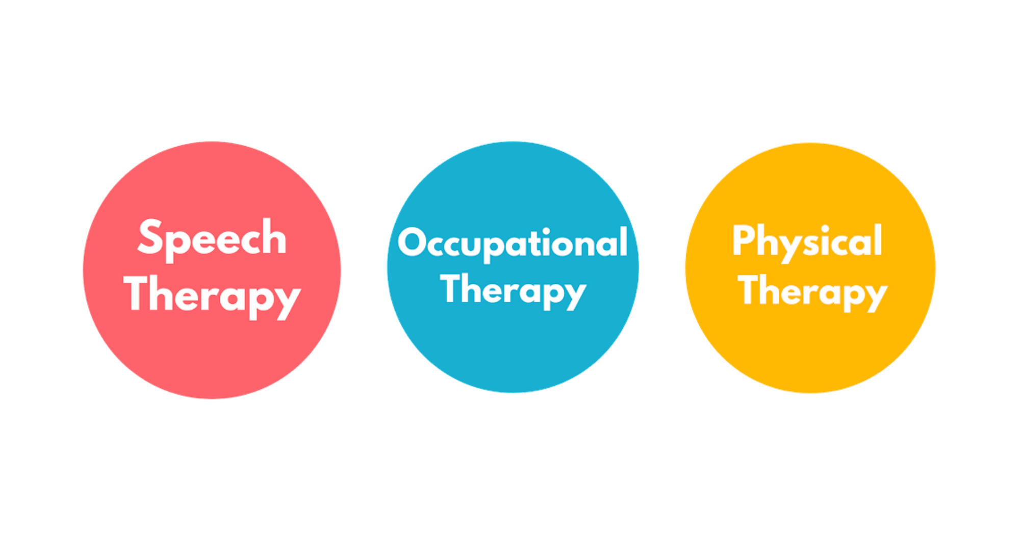 Speech Therapy, Occupational Therapy, Physical Therapy