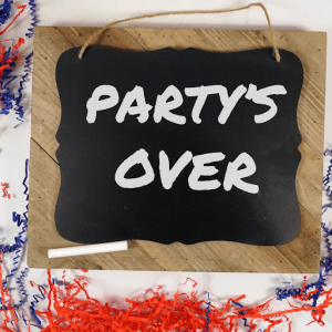 party's over sign