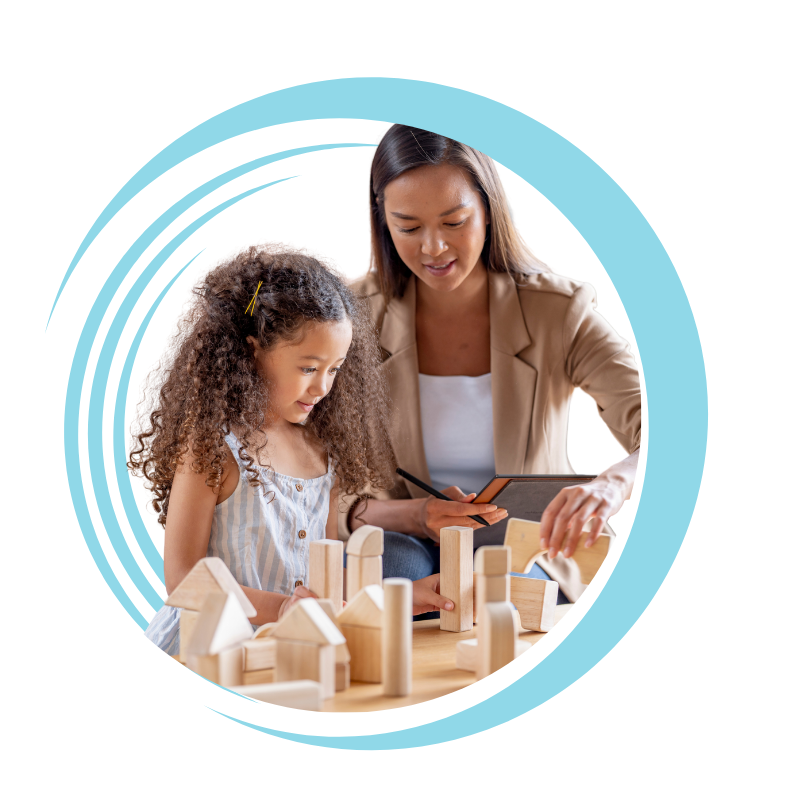 therapist with client