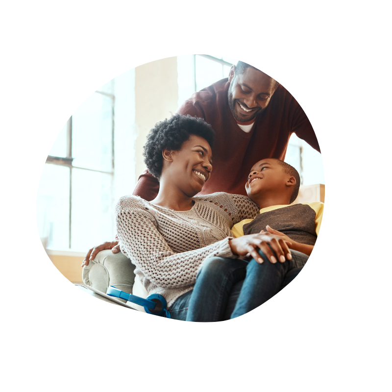 family laughing together