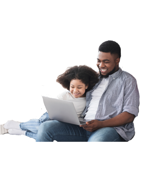 parent reading our blog with asd child