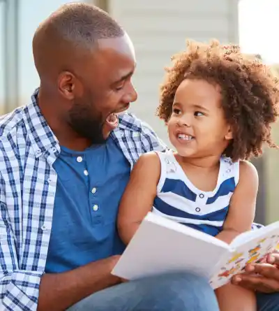 father with daughter going to start aba therapy